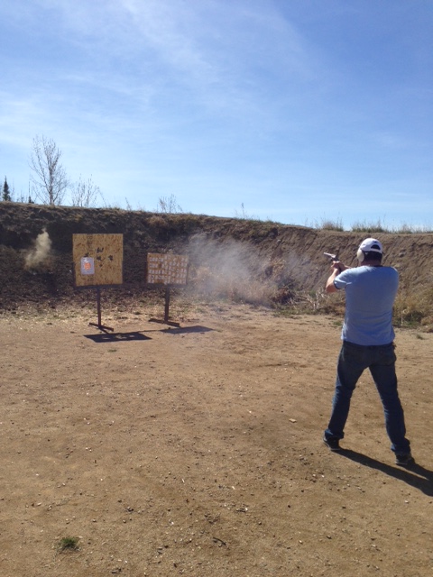 Shooting S&W 500 at the Range. Thanks Steve. H